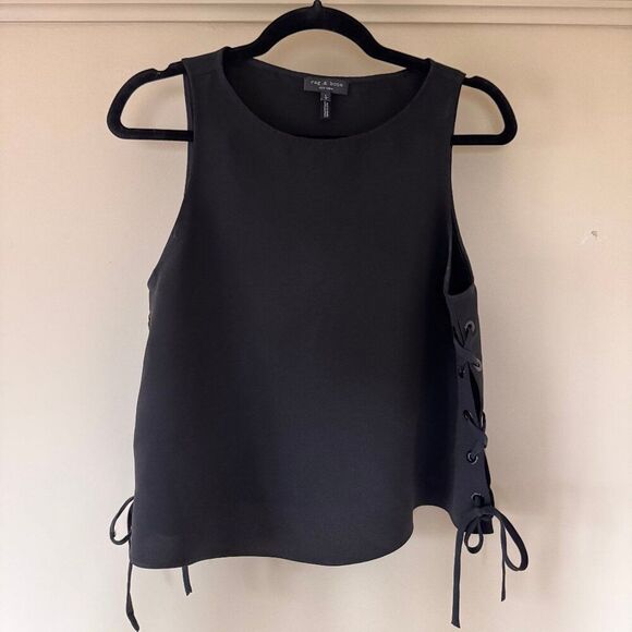 rag & bone Tops - rag & bone Black Tank Top with Side Ties